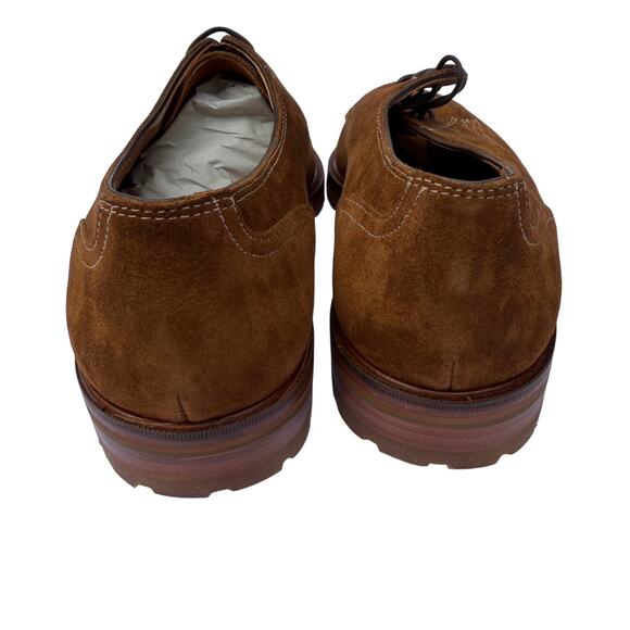 Zelli Brown Suede Leather Norwegian Split-Toe Oxford/Derby shoes 10.5 main image 7
